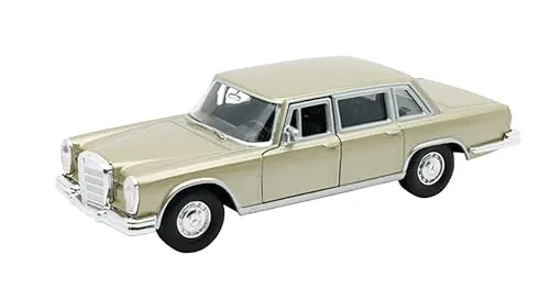 Mercedes-Benz 600 1963 Modellauto aus Metall Modell Auto mit Rückzugmotor Spielzeugauto Welly 4-Varianten 32 (Beige-Metallic)