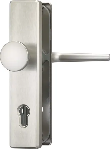 ABUS Tür-Schutzbeschlag HLS214 F9 - Edelstahl-Sicherheit - Türsicherungen mit erhöhtem Reißschutz durch stabile Ösen und innenliegende Verschraubung, ideal für Hauseingangstüren.