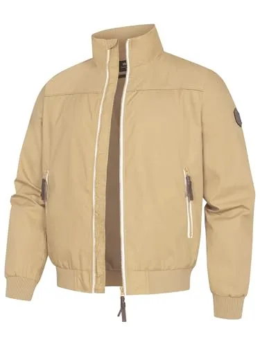 Indicode Herren Ivano Jacke mit Stehkragen - Funktionsjacke für Männer mit sportlichem Schnitt, ideal für Übergangszeiten. Strapazierfähiges Material und praktische Reißverschlusstaschen bieten Komfort und Funktionalität.