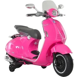 HOMCOM Elektro-Kindermotorrad 6V rosa mit Scheinwerfer - Elektro-Motorrad für Kinder von 3-6 Jahren, mit Musik und Vor- & Rückwärtsgang, ideal für sicheres Fahren dank Trainingsrädern und 30 kg Belastbarkeit.