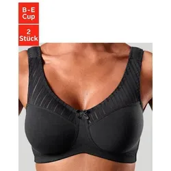 Nuance Soft-BH (Packung, 2 Stück) ohne Bügel, mit schickem Streifenmaterial schwarz|weiß 100
