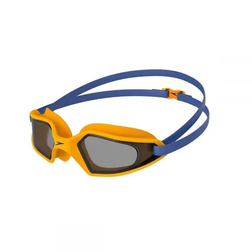 Speedo Unisex Kinder Hydropulse Schwimmbrille | Bequeme Passform | Verstellbares Design | Anti-Beschlag | Wasserdicht Ultrasonic/Mango/Smoke One Size