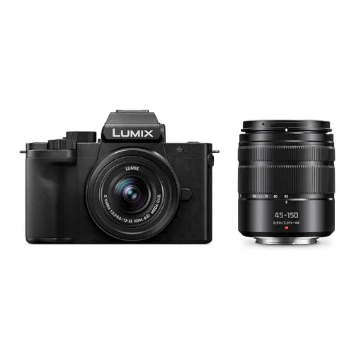 Panasonic Lumix DC-G100DWEGK - 20,3 MP Micro Four Thirds Vlogging-Kamera mit 4K Video, 5-Achsen-Hybrid-I.S. und drehbarem Monitor für kreative Aufnahmen