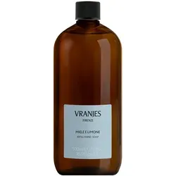 DR. VRANJES FIRENZE Miele e Limone Handseife Nachfüllung 500 ml - Hochwertige Flüssigseife mit harmonischem Duft aus Zitrone und Honig. Ideal zur sanften Reinigung und Pflege der Hände, verpackt in einem eleganten Flakon.