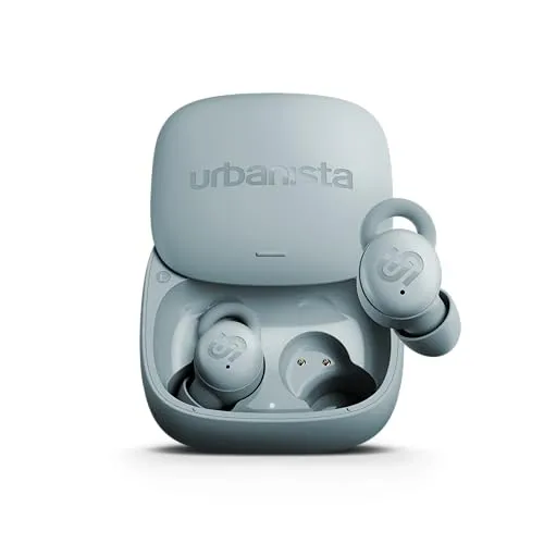 Urbanista Porto Blue Wireless Earphones mit Ladecase - Kopfhörer mit exzellenter Klangqualität, Bluetooth 5.0 für stabile Verbindung und tragbarem Ladecase für bis zu 20 Stunden Hörgenuss.