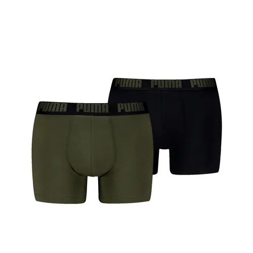 PUMA Herren Boxershorts 2-er Pack Boxer Unterhosen | Gr. L | Forest Night