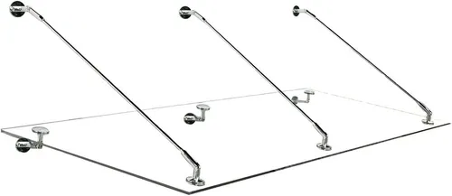 Glaszentrum Hagen - Typ/Std3 230x90cm Glasvordach - Modernes Vordach für Hauseingang, UV-beständig und aus hochwertigem VSG-Glas, ideal für Schutz und Stil im Außenbereich.