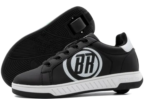 BREEZY ROLLERS Rollschuhe 2241840 - Schwarz/Weiß Größe 34 - Inliner mit Rollen für ein stylisches Rollvergnügen, ideal für Freizeit und Spaß im Freien.