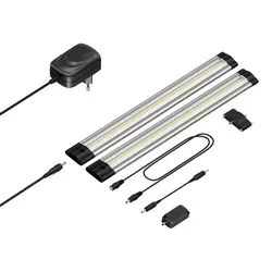 ledscom.de LED Unterbau-Leuchte Siris, Touch-Dimmer, 30cm, 2er Set - Flache LED Unterbauleuchte SIRIS mit Touch-Dimmer für einfache Lichtsteuerung. Ideal für Küchen und Arbeitsflächen, sorgt für gleichmäßige Beleuchtung ohne Blendung. Schnelle Montage durch Klebe- oder Schrauboptionen.