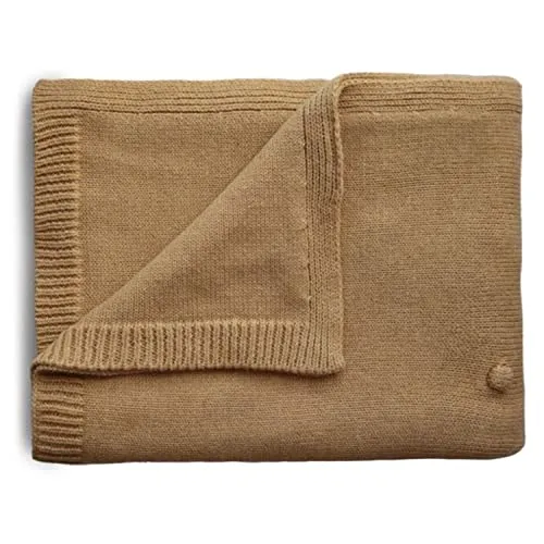mushie Gestrickte Decke für Baby & Kinder - 80x100 cm aus 100% Bio-Baumwolle - Babydecken aus 100% Bio-Baumwolle, vielseitig einsetzbar und ideal für jedes Wetter, perfekt für Ihr Baby!
