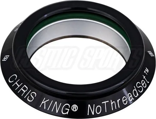 Chris King Bearing Cap NoThreadSet, GripLock, 1 1/8", schwarz - Hochwertige Bearing Cap für Fahrradlenkköpfe, bietet zuverlässige Verbindung und Stabilität. Ideal für anspruchsvolle Radfahrer, die Wert auf Qualität legen.
