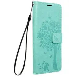 Elegante Buch-Tasche Hülle Fancy "Mezzo"Book-Style Kartenfächer Baum Mandala für Samsung Galaxy A53 5G Baum Grün