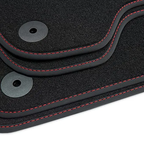 tuning-art Auto-Fußmatten Set für Seat Ibiza 4 6J 6P ST - Hochwertige, passgenaue Fußmatten aus 100% Polyamid mit rutschfestem Befestigungssystem. Ideal für Seat Ibiza 4 (2009-2017) - Made in Germany!