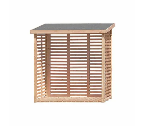 Gartenpirat Holzunterstand für Kaminholz Hylla - Aschesauger und praktischer Holzunterstand für 2 m³ Kaminholz, wetterfest und einfach aufzubauen – ideal für die Lagerung im Außenbereich.