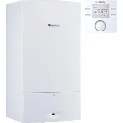 Junkers Bosch ZWRKE01 Kombitherme 18 kW mit CR 100 - Komfortable Gas-Kombitherme mit 18 kW Heizleistung, integriertem Warmwasser und energieeffizientem Betrieb. Ideal für Renovierungen und effiziente Wärmeversorgung in Ihrem Zuhause.