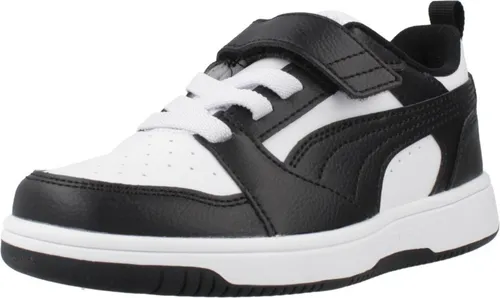 PUMA Unisex Kinder Rebound V6 Lo Ac+ Ps Sneaker - Sneaker mit hochwertigem Obermaterial, elastischen Schnürsenkeln und Klettverschluss für optimalen Halt und Komfort bei sportlichen Aktivitäten.