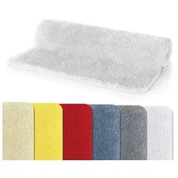 Spirella Fino Supersoft Badteppich 60x90 cm - Badematte mit hochfloriger, weicher Oberfläche für ein angenehmes Laufgefühl. Waschbar, schnell trocknend und rutschfest - ideal für Badezimmer und andere Räume.