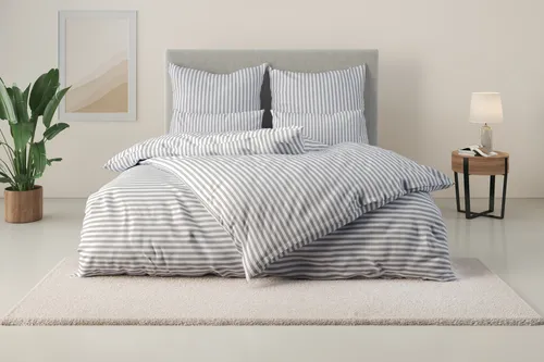 LeGer Home by Lena Gercke Bettwäsche Linnea, 2-teilig aus 100% Baumwolle - Bettwäsche-Sets aus 100% Baumwolle mit luxuriösem Gefühl und Reißverschluss. Unterstützt nachhaltige Baumwollproduktion und trägt das MADE IN GREEN by OEKO-TEX®-Siegel.