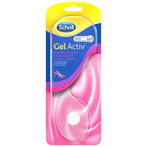 Scholl Gel Activ Einlegesohlen für Damen, ideal für offene Schuhe - Die Scholl Gel Activ Einlegesohlen bieten optimalen Komfort für offene Schuhe. Mit ihrer speziellen Dämpfung sorgen sie für ein angenehmes Laufgefühl und sind perfekt für den täglichen Gebrauch geeignet.