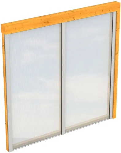 Skanholz Carport-Seitenwand, 205x200 cm mit Polycarbonat - Carport-Seitenwand aus Konstruktionsvollholz mit 10 mm Doppelstegplatten, ideal für SKAN HOLZ Terrassenüberdachungen. Wetterfest und langlebig, perfekt für zusätzlichen Schutz und Sichtschutz.