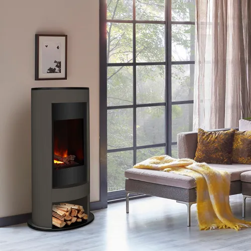 Dimplex Verdi Elektrokamin Opti-myst in Quarzgrau - Eleganter Elektrokamin mit täuschend echtem Opti-myst 3D-Flammeneffekt und Heizleistung von bis zu 2.000 Watt. Ideal für gemütliche Abende und als Übergangsheizung.