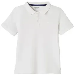 vertbaudet Poloshirt Jungen Poloshirt, kurze Ärmel Stickerei rot|weiß 110