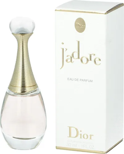 Dior J'adore Eau De Parfum Spray 30ml - Damenduft mit opulenter Blumennote, vereint edelste Essenzen wie Ylang-Ylang und Damaszener-Rose für ein feminines, glamouröses Erlebnis.