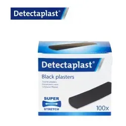 Detectaplast Super Stretch black Pflaster 8641 , Maße 25 x 72 mm, 100 Stück