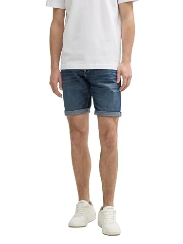 TOM TAILOR Herren Bermuda Jeans Shorts 1044973 - Herren-Jeanshosen im Five-Pocket-Style mit hohem Stretch-Anteil für optimale Bewegungsfreiheit und Komfort, ideal für Sommer und Urlaub.
