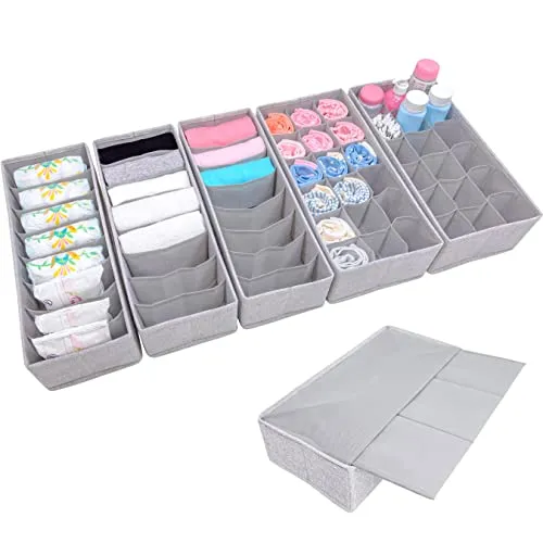 SIMPLE JOY® HEMNES Organizer - Schadstoffgeprüft, 5er Set - Schubladeneinsätze für Kleiderschränke, passgenau für Ikea HEMNES Kommode. Stabiler Boden und TÜV Rheinland zertifiziert - für optimale Ordnung von Wickelbedarf und Kinderkleidung.