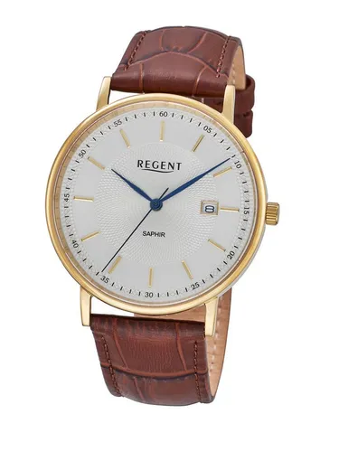 Regent Quarzuhr F-1592 – Elegante Armbanduhr für Damen und Herren - Entdecke die Regent Quarzuhr F-1592 mit Lederarmband und analogem Zifferblatt. Zeitloses Design für jeden Anlass – der ideale Begleiter für stilbewusste Träger.
