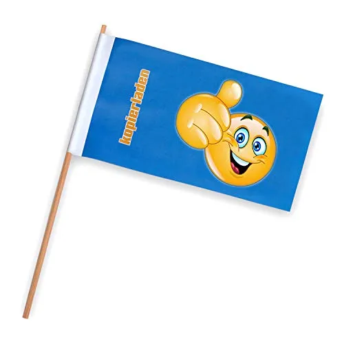 Personalisierte Papierfähnchen/Werbefähnchen – 10 Stück, ca. 250 x 120 mm – selbst gestalten mit eigenem Foto, Logo oder Motiv