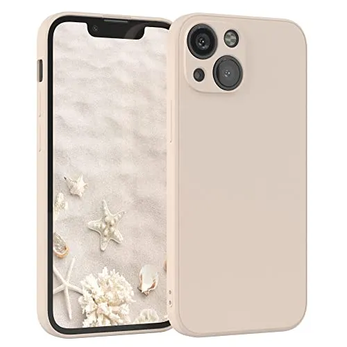 EAZY CASE - Silikonhülle für iPhone 13 Mini Hülle Silikon Case Beige weich stoßfeste Handyhülle Schutzhülle mit Kameraschutz Dünn Premium Schutz Cover TPU Phone Bumper in Pastell Taupe Matt