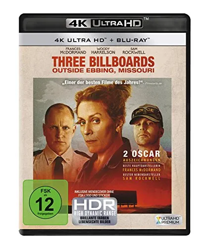 Three Billboards Outside Ebbing, Missouri (4K Ultra-HD) [Blu-ray]