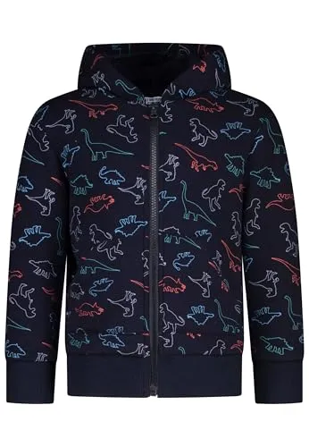 SALT AND PEPPER Jungen Thermojacke mit Dinosaurier-Print, True Navy, 104/110 cm - Stylische Jungen Thermojacke mit Dinosaurier-Allover-Print von SALT AND PEPPER. Mit Reißverschluss, Taschen und Kapuze für optimalen Schutz. Weiche Innenseite sorgt für hohen Tragekomfort.