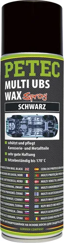 PETEC 73460 MULTI Unterbodenschutz UBS -WAX, SCHWARZ, 500ML motocaa