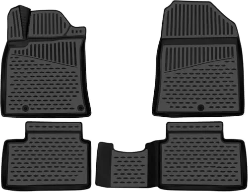 Passgenaue 3D Fußmatten für VOLKSWAGEN Tiguan Allspace II - Hochwertiges 4-teiliges Fußmattenset, antirutsch und wasserfest, idealer Schutz für Ihr Fahrzeuginterieur.