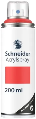 Schneider Paint-It 030 Supreme DIY Acryllack (hochdeckende Sprühfarbe, UV-beständig, 200 ml, Acrylspray für fast alle Untergründe) red matt