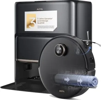 MOVA Z60 Ultra Roller Complete Saugroboter - Saugroboter mit Wischfunktion, beeindruckende Saugkraft von 28.000 Pa und innovatives Warmwasser-Wischsystem für hygienisch saubere Böden.