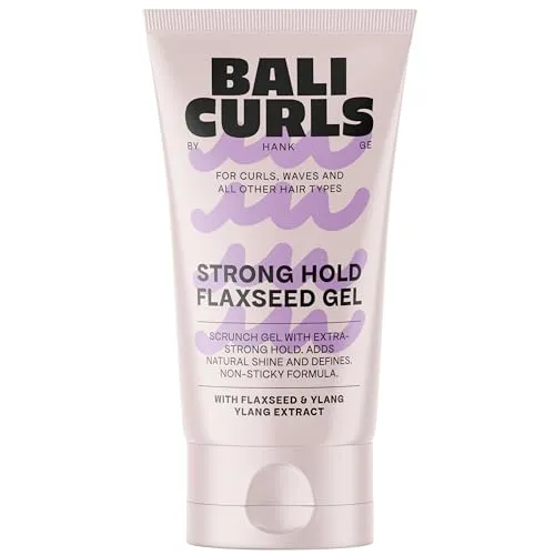 BALI CURLS Strong Hold Flaxseed Gel 150 ml - Haarstyling-Produkt für langanhaltend definierte Locken mit natürlichem Glanz. Die nicht-klebrige Formel sorgt für starken Halt und pflegt das Haar mit Leinsamen-Extrakt, ideal für alle Lockentypen.