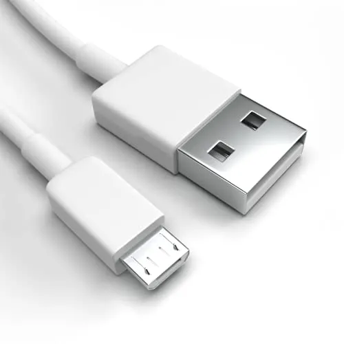 Micro-USB Ladekabel für Samsung Galaxy J1 2016 Duos Weiß 50 cm Handy Schnellladekabel Datenkabel