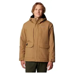 COLUMBIA Herren Jacke South LandroamerTM Sherpa Lined - Braun - L - Robuste Herrenjacke mit kuscheligem Sherpa-Futter, wasserdicht und atmungsaktiv dank Omni-TechTM. Ideal für Outdoor-Aktivitäten und stilvolle Auftritte in der Stadt.