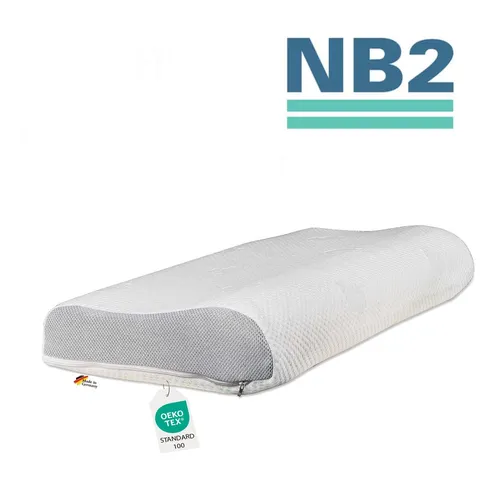 Orthopädisches Dormabell Cervical Nackenstützkissen NB2 Talalay Latex - Bettwäsche: Allergikergeeignetes Nackenstützkissen aus 100% Talalay Latex für optimalen Schlafkomfort, Bezug waschbar bis 60°, hergestellt in Deutschland.
