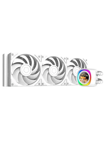ID-Cooling FX360 LCD PE WHITE - Hochleistungs-CPU-Wasserkühlung - Effiziente CPU-Wasserkühlung für AMD und Intel, leise im Betrieb, mit 396mm Radiator und RGB-Display für optimales Cooling und ansprechendes Design.