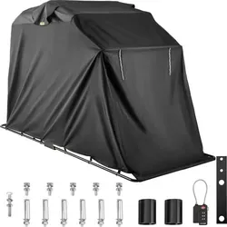 VEVOR Motorradabdeckung Shelter Storage Wasserdicht 22 mm, Hochleistungs Motorrad Shelter 600D Polyester Oxford-Gewebe, Allwetterschutz Motorradabd...