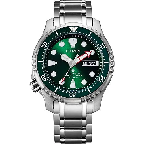 Citizen NY0100-50XE Herren Armbanduhr - Armbanduhren mit 200 m Wasserdichtigkeit, ideal für Sport und Alltag. Robustes Titan-Gehäuse und Leuchtzeiger für optimale Ablesbarkeit.