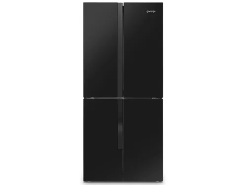 Gorenje NRM818EMB French Door Kühl-Gefrier-Kombination Schwarz - Kühlschrank mit NoFrostPlus-Technologie für frostsichere Lagerung und CrispZone mit HumidityControl für frisches Obst und Gemüse.