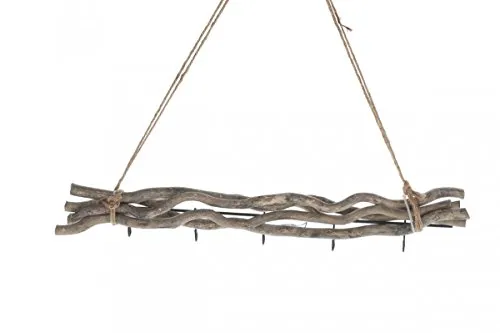 NaDeco Maulbeeren Bündel in 50/80cm, mit 5/8 Haken und Kordel Weidenbündel Weiden Bündel Zweig Deko Bündel Fensterdekoration Türhänger Fensterdeko Fensterhänger, Farbe:50cm grau | 5 Haken