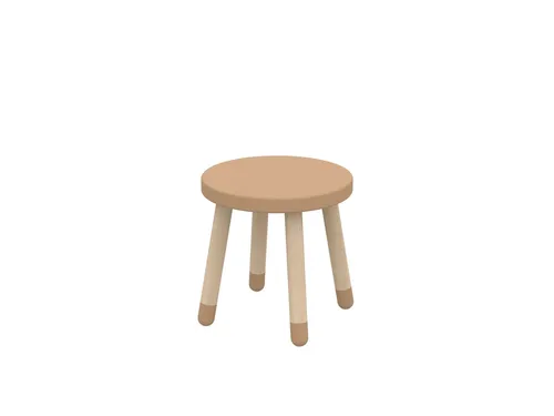 Flexa Kinderhocker Dots Hocker, Latte - Vielseitig einsetzbar - Hocker für Kinder ab 3 Jahren, ideal als Spielhocker oder Nachttisch. Aus massiver Esche und MDF, in verschiedenen Farben kombinierbar.