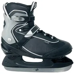 REBEL Schlittschuhe EXPRESS, schwarz-transparent - Hochwertige Eishockey-Schlittschuhe für Einsteiger und Fortgeschrittene, mit komfortablem Semi-Softboot-Design, Schnellschnürsystem und kälteisolierenden Eigenschaften für besten Halt auf dem Eis.